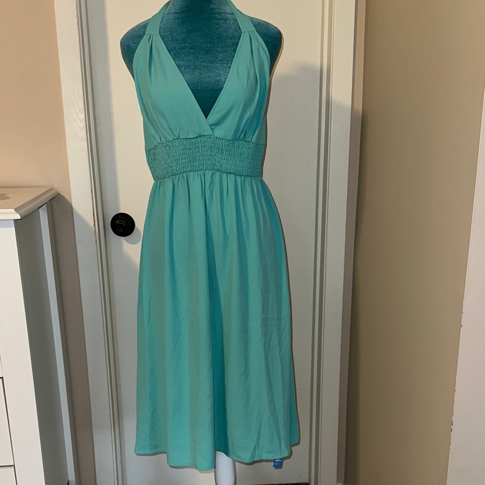 Cupshe Teal Halter Midi Dress
